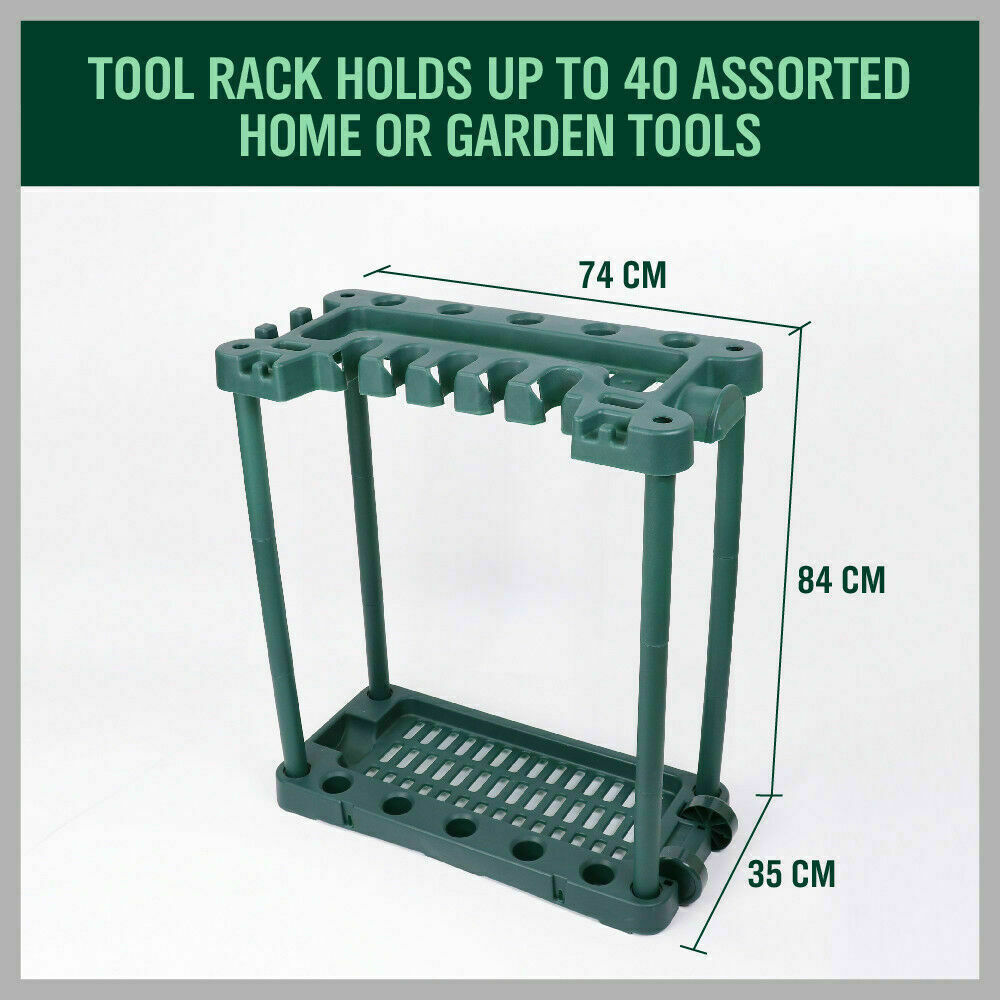 VaKa Garden Farm Shed Garage Tools Storage Rack Handles Organizer Holder