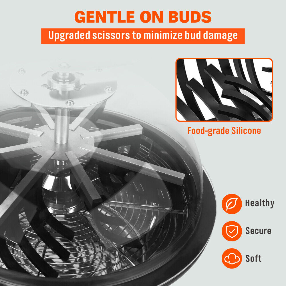 19 inch Bud Leaf Bowl Trimmer Tumble Stainless Steel Blades Twisted HomeMyGarden Cut