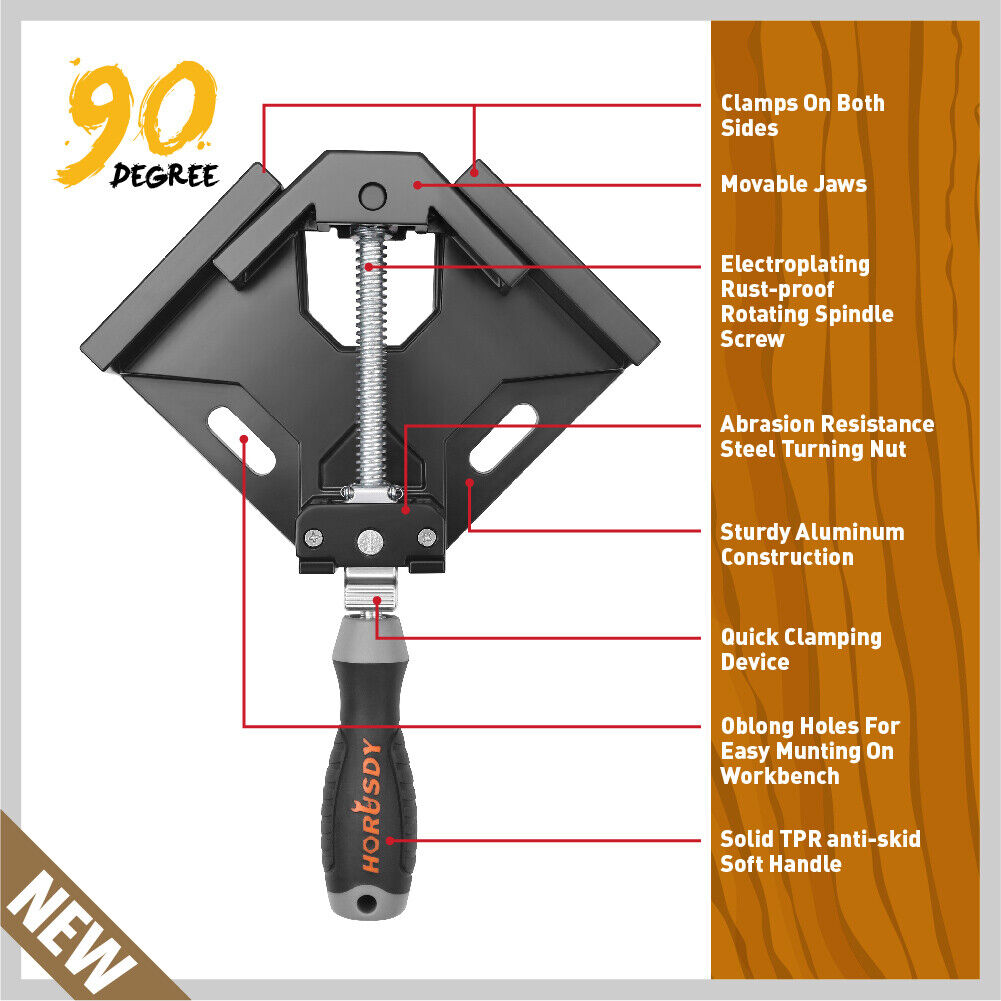 1 x 90¬∞ Quick Right Angle Clamps Corner Clamps Vise Wood-working Welding Holder