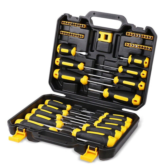 57-Piece Magnetic Screwdriver Set Slotted Phillips Bit Hex Pozidriv Torx Key Bit