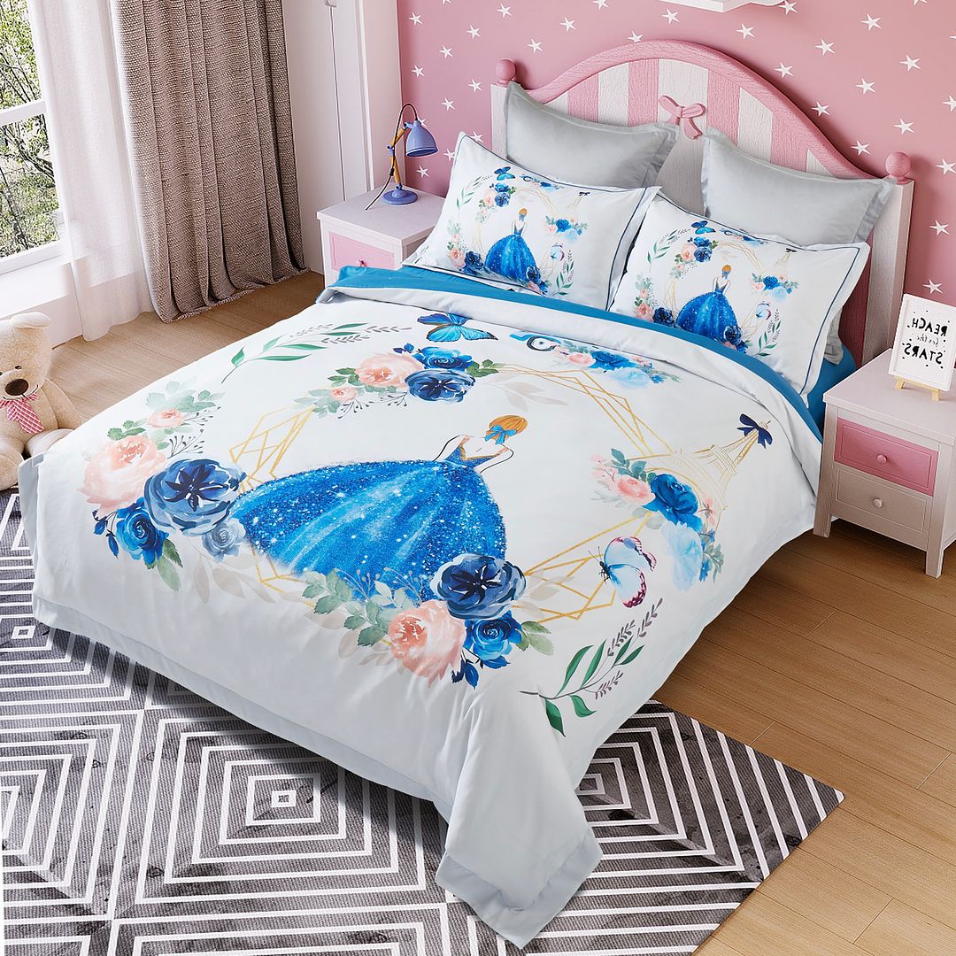 Princess Kids Quilt Cover Set - Single Size