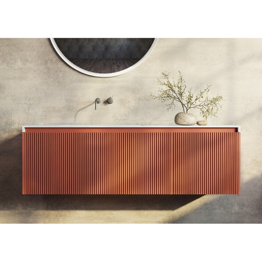 Rimini wall hung bathroom vanity 1400mm Potter√ïs Clay