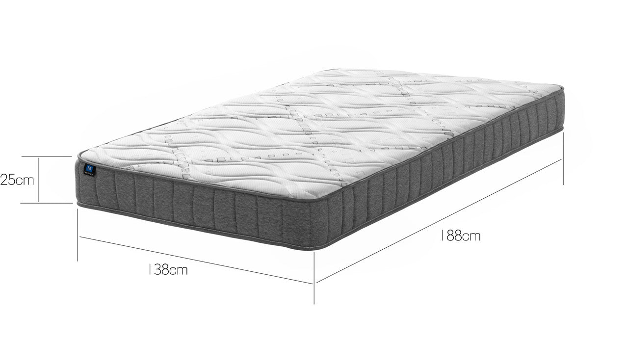 LUNALAND Easeful Eco Spay Foam Pocket Spring 20CM Double Hybrid Mattress