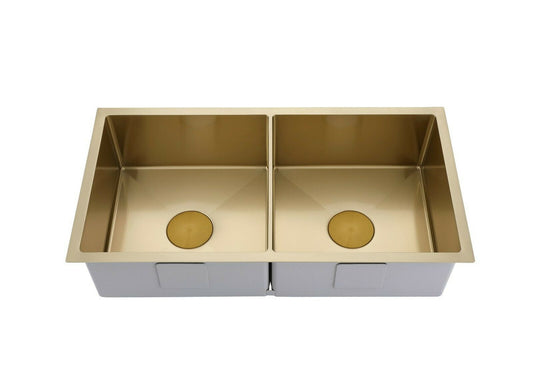 2023 Burnished Brass Gold stainless steel 304 double bowl kitchen sink