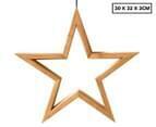 Ceiling Bamboo Star LED Hanging Lamp Natural Home Decor Lighting Pendant - Natural