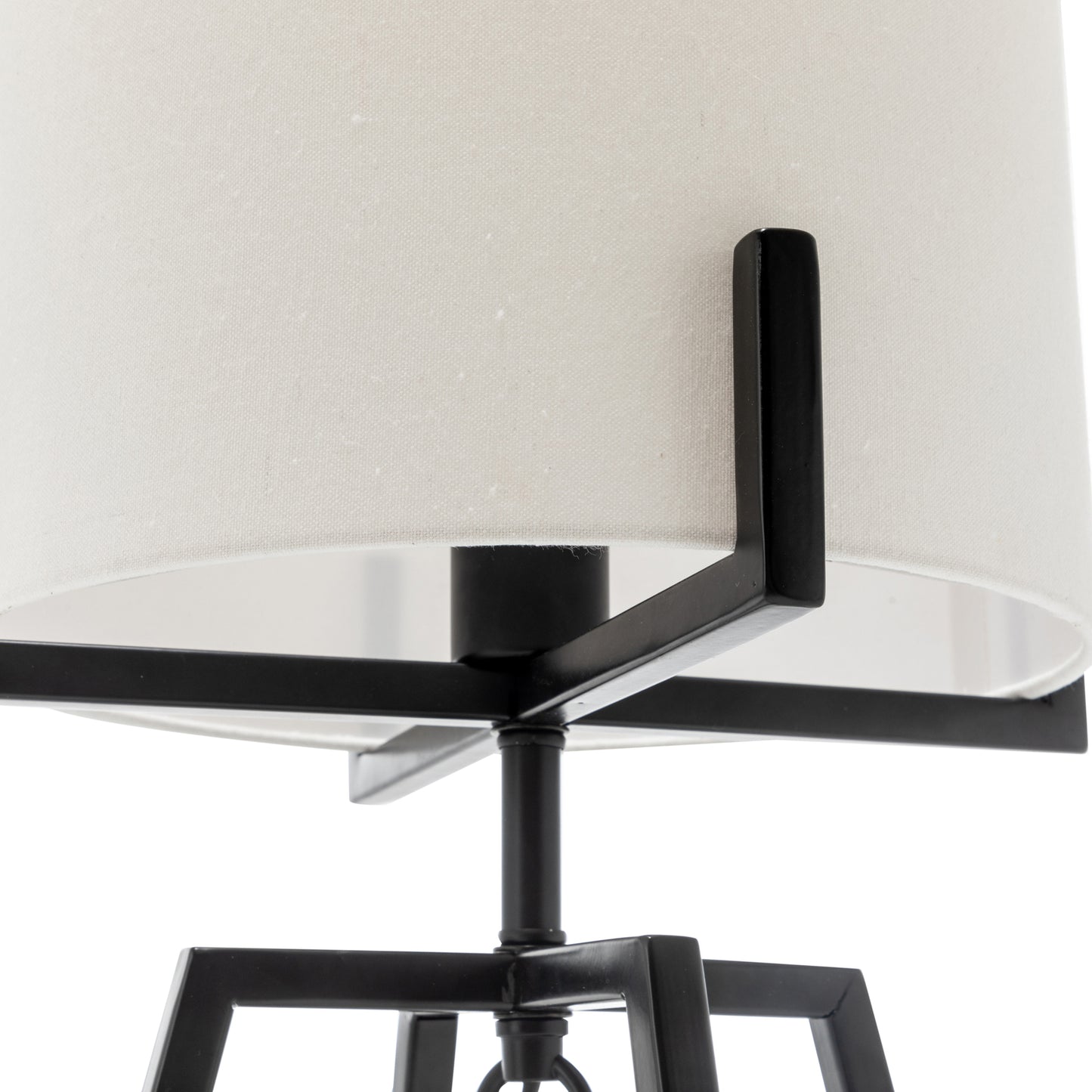 Modern Scandi Metal Dimmable Table Desk Lamp Light w/ Shade - Matte Black