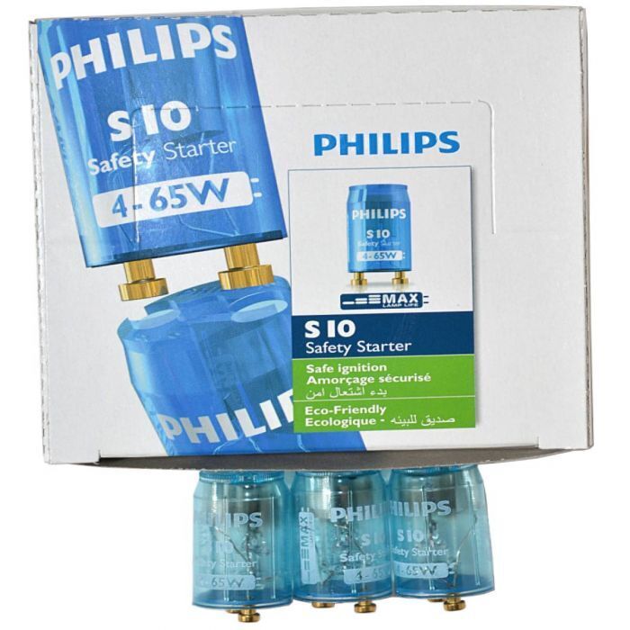 Philips S10 Safety Starters for Fluorescent Lamps - 6 Boxes of 25