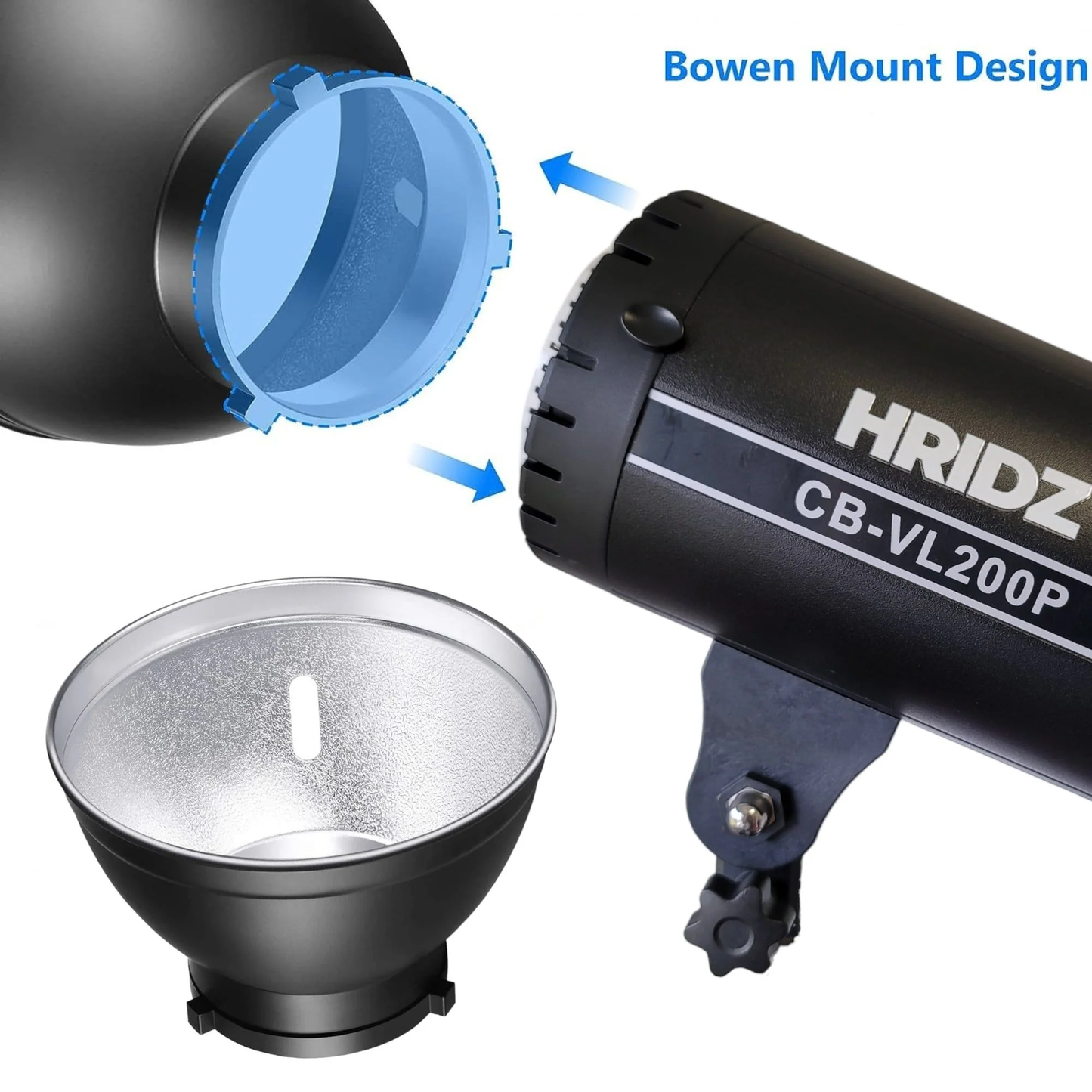 HRIDZ VL200P 200W LED Video Light Bi-Colour Continuous Dimmable Bowen mount