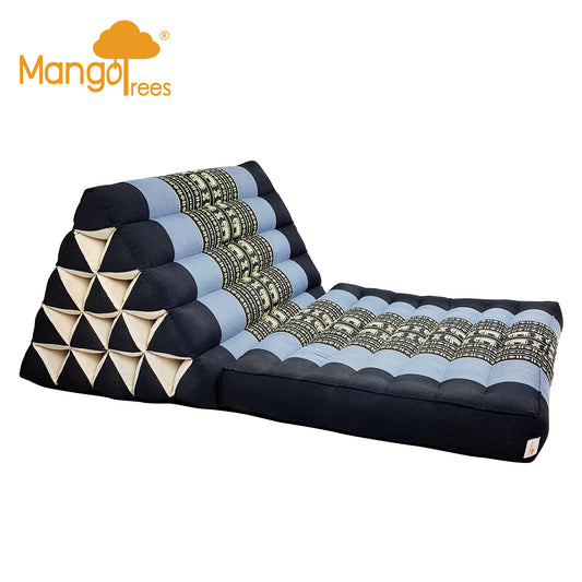 Jumbo 1 FOLD Thai Triangle Pillow Mat BlueEle