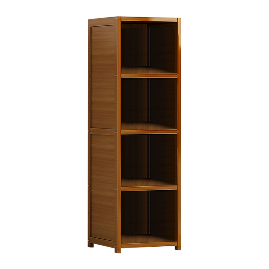 Bamboo Shelf Bookcase Display Storage Rack Stand Livingroom Bedroom