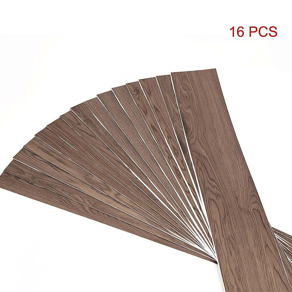 Floor Tiles Self Adhesive Flooring Sapele Wood Grain 16 Pack 2.3SQM