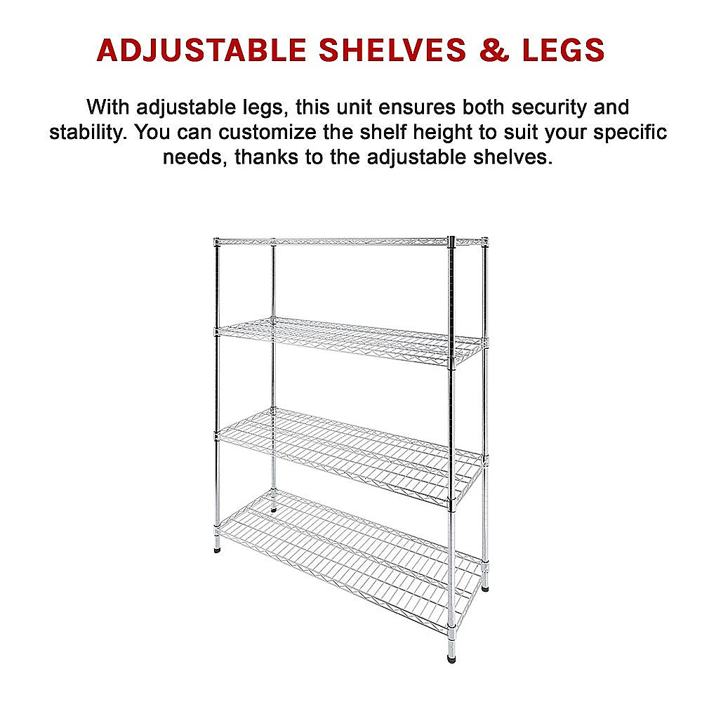 Modular Wire Storage Shelf 1500 x 600 x 1800mm Steel Shelving