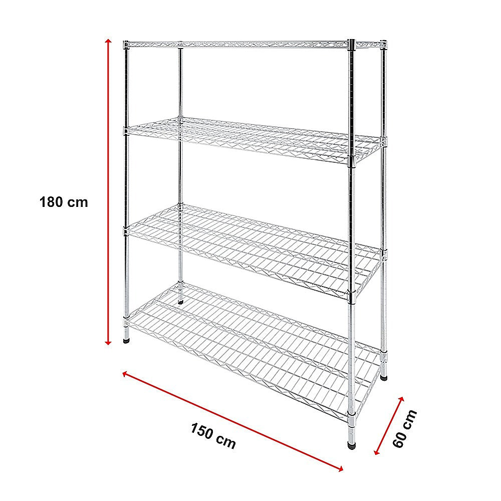 Modular Wire Storage Shelf 1500 x 600 x 1800mm Steel Shelving