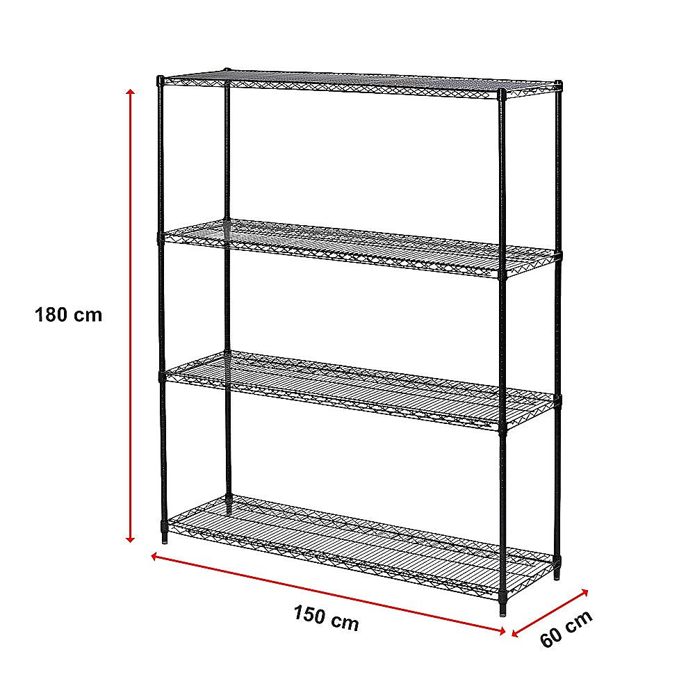 Modular Wire Storage Shelf 1500 x 600 x 1800mm Steel Shelving