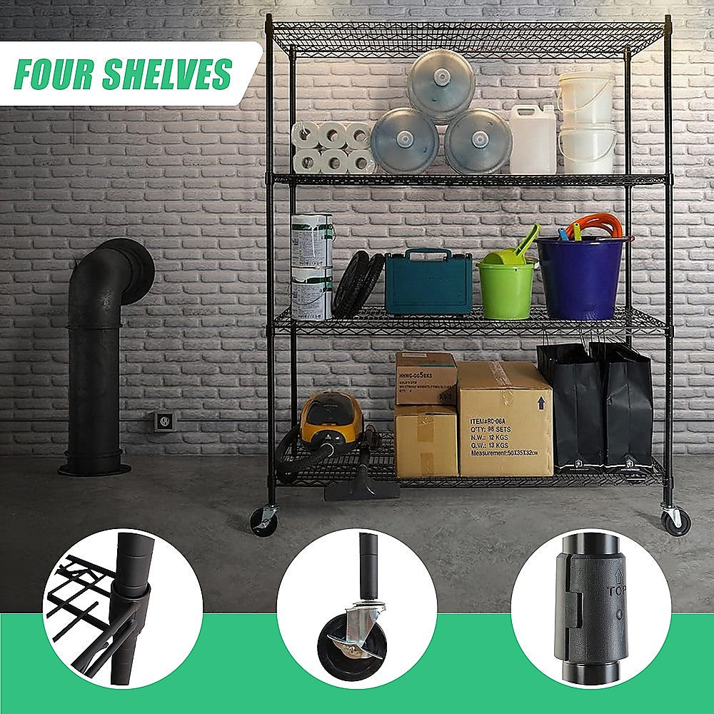 Modular Wire Storage Shelf 1500 x 600 x 1800mm Steel Shelving