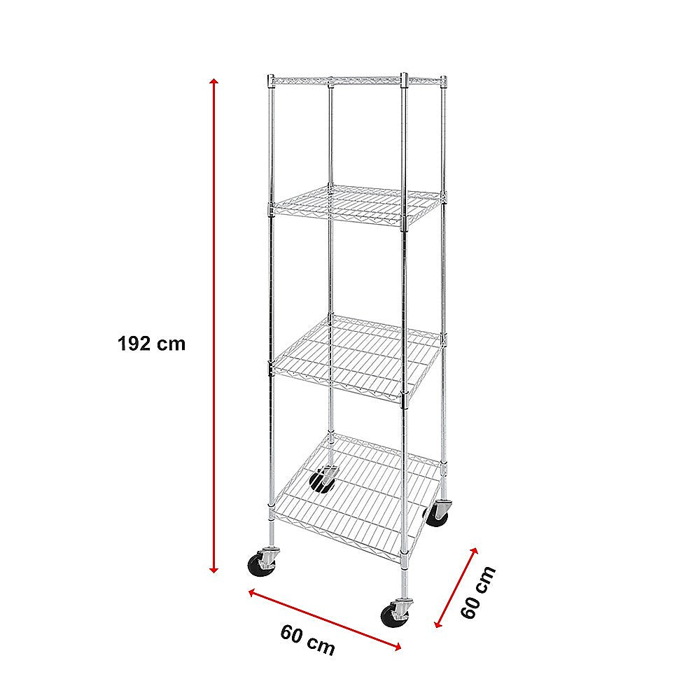 Modular Wire Storage Shelf 600 x 600 x 1800mm Steel Shelving