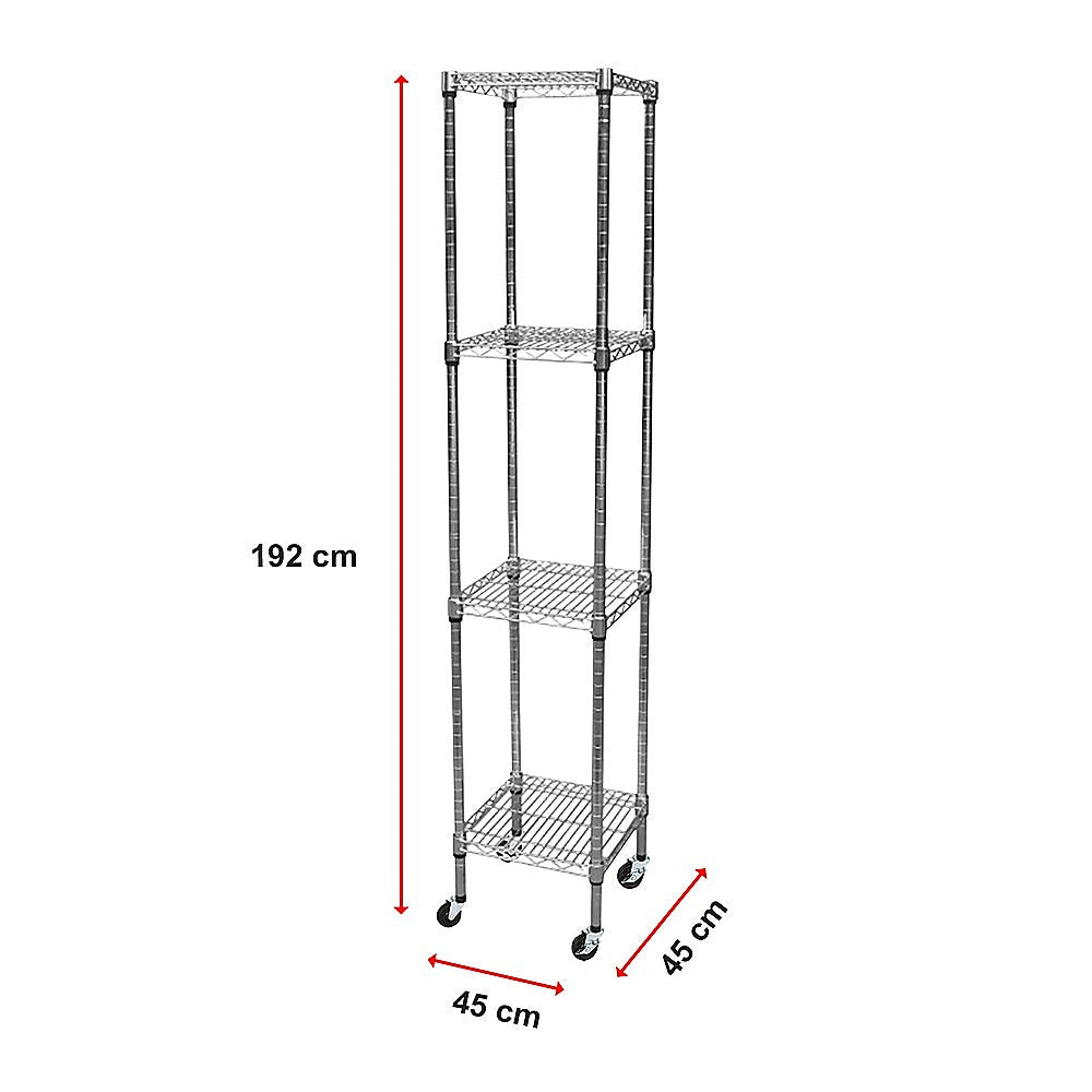 Modular Wire Storage Shelf 450 x 450 x 1800mm Steel Shelving