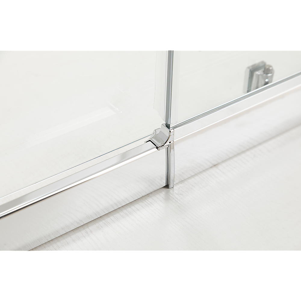 Adjustable 900x1100mm Double Sliding Door Glass Shower Screen in Chrome