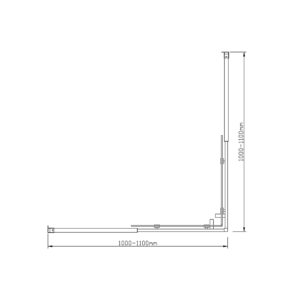Adjustable 1100x1100mm Double Sliding Door Glass Shower Screen in Chro