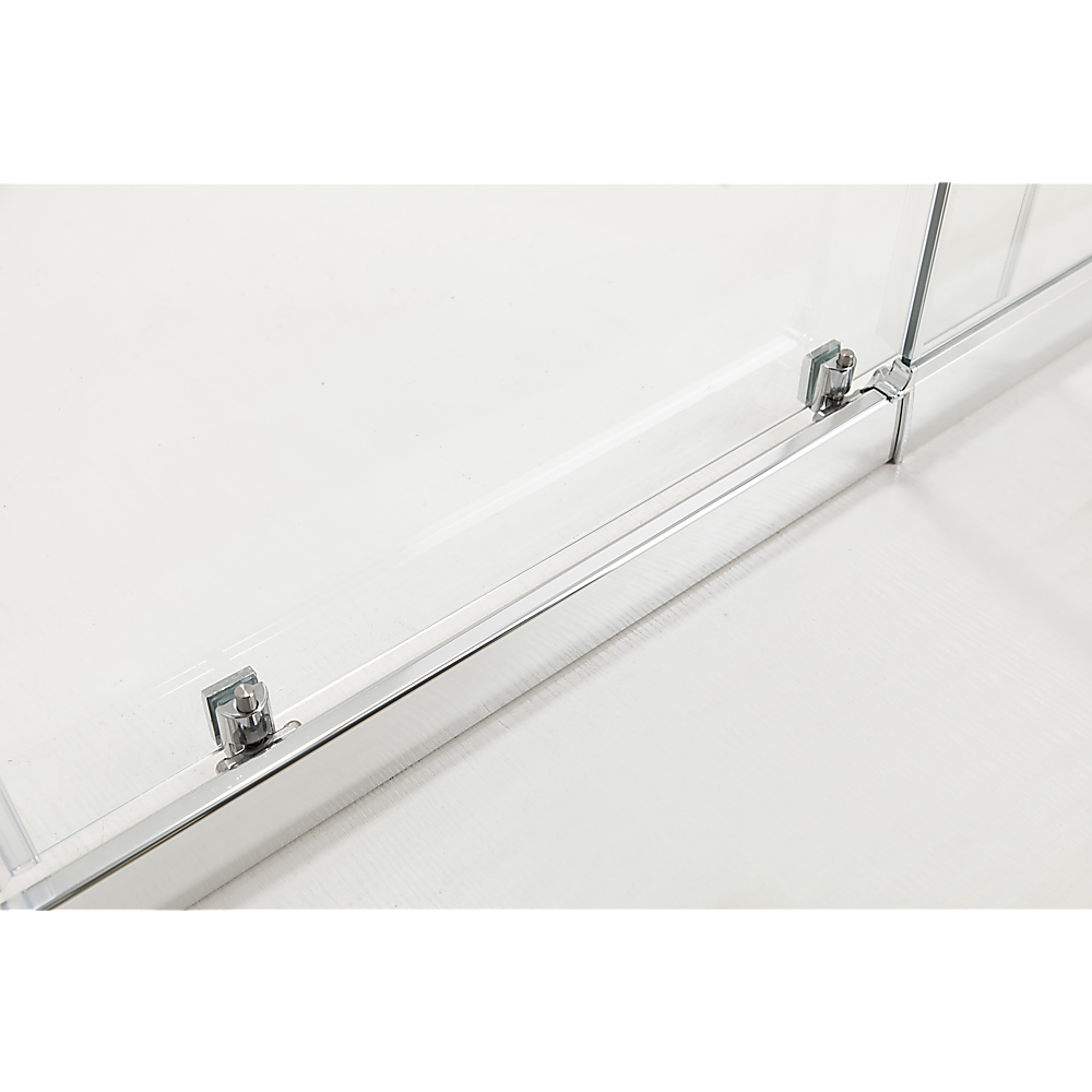 Adjustable 1000x900mm Double Sliding Door Glass Shower Screen in Chrome