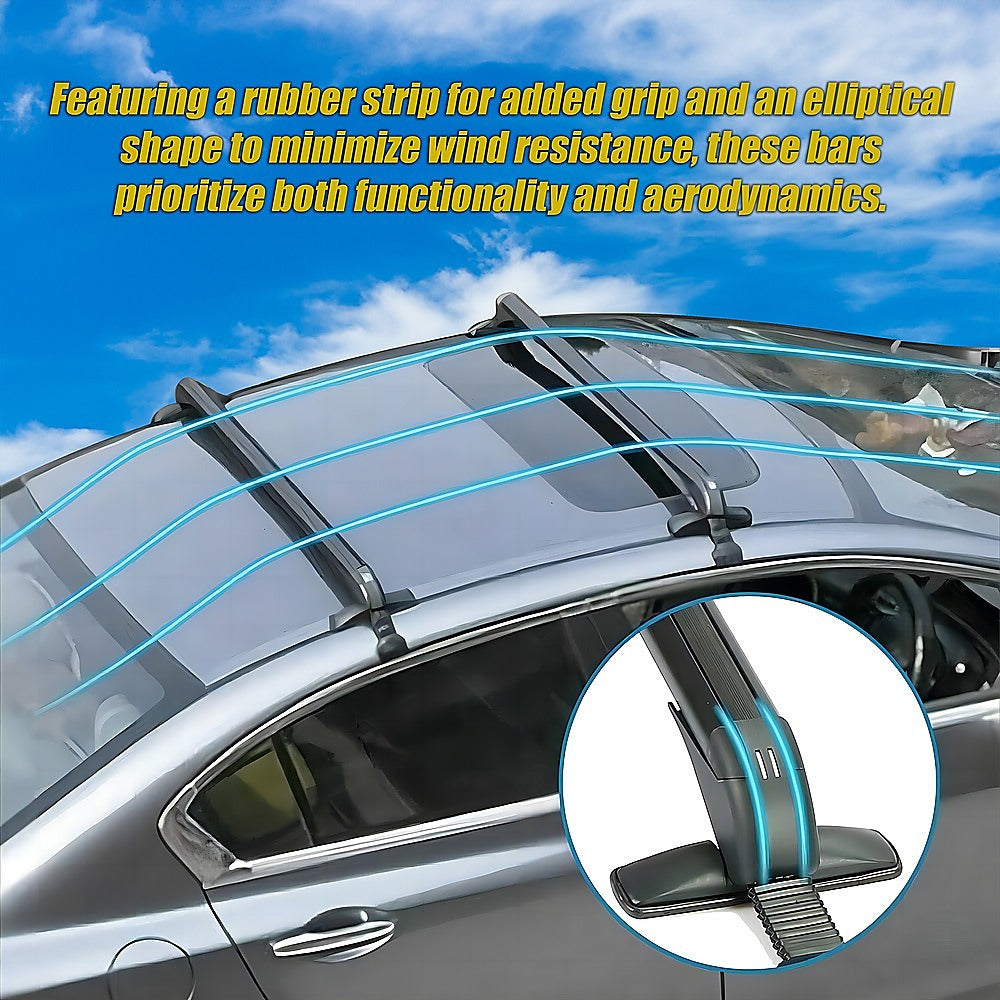 Lockable Aluminium Car Roof Rack Bars Without Rail Anti Theft Luggage Carrier