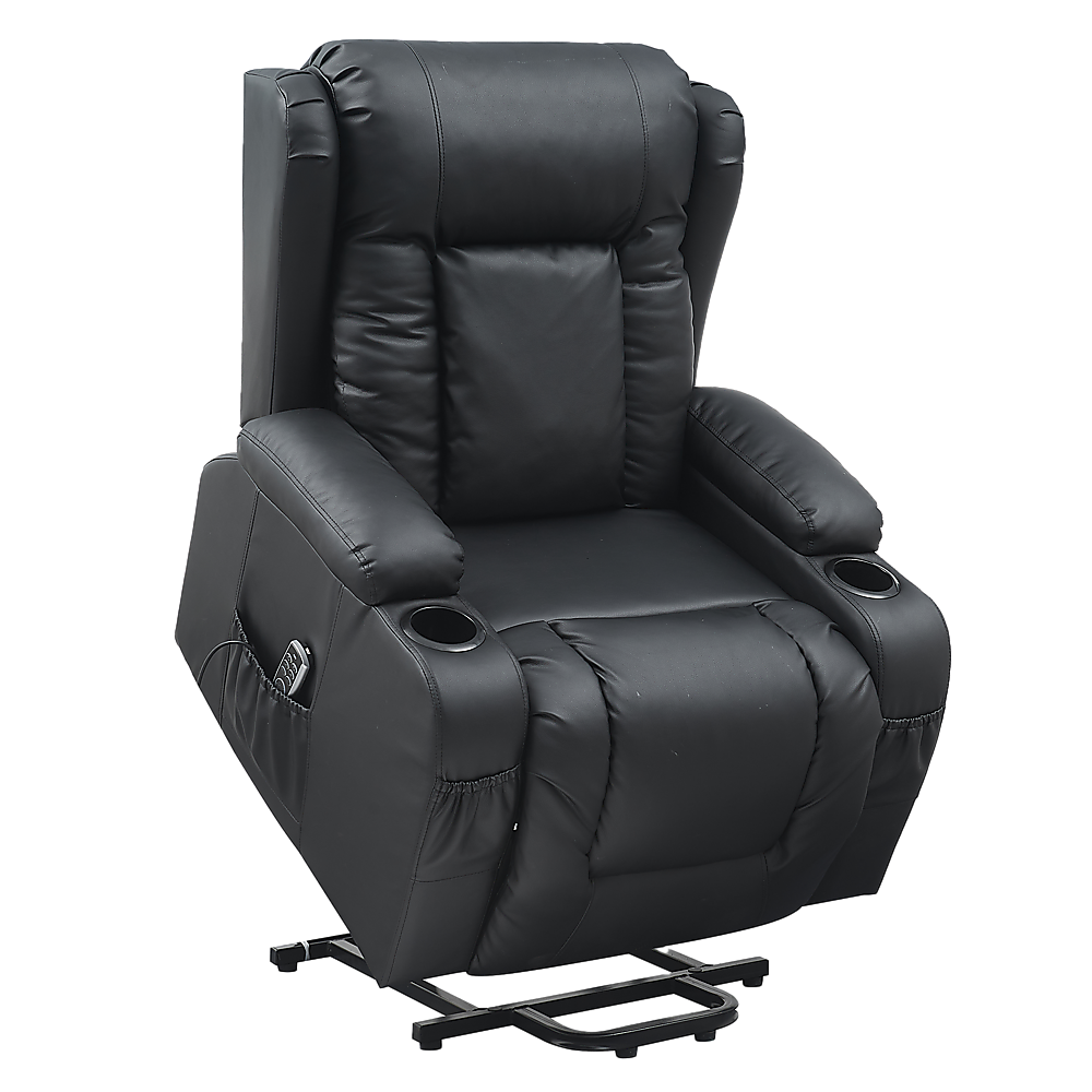 Lift Heated Leather Recliner Electric Massage Chair with USB port