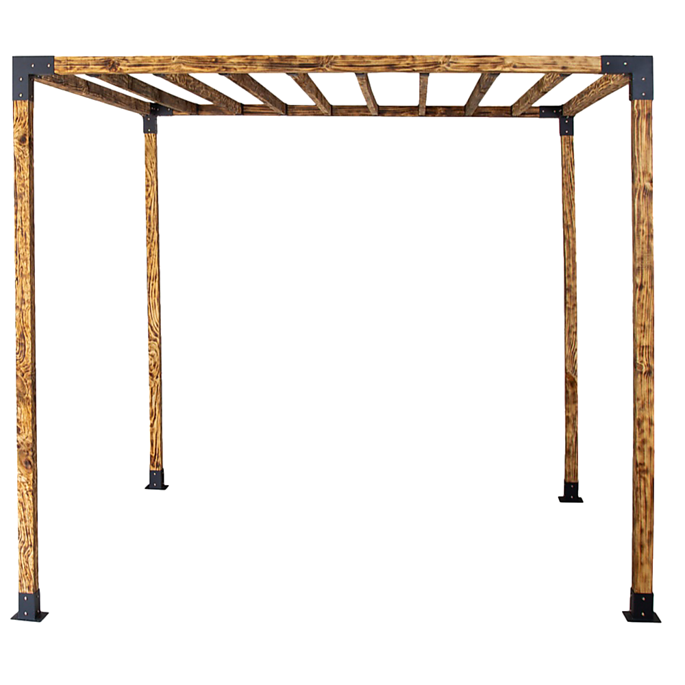 Roof Pergola Gazebo Shed Matte Black Steel Brackets DIY Kits