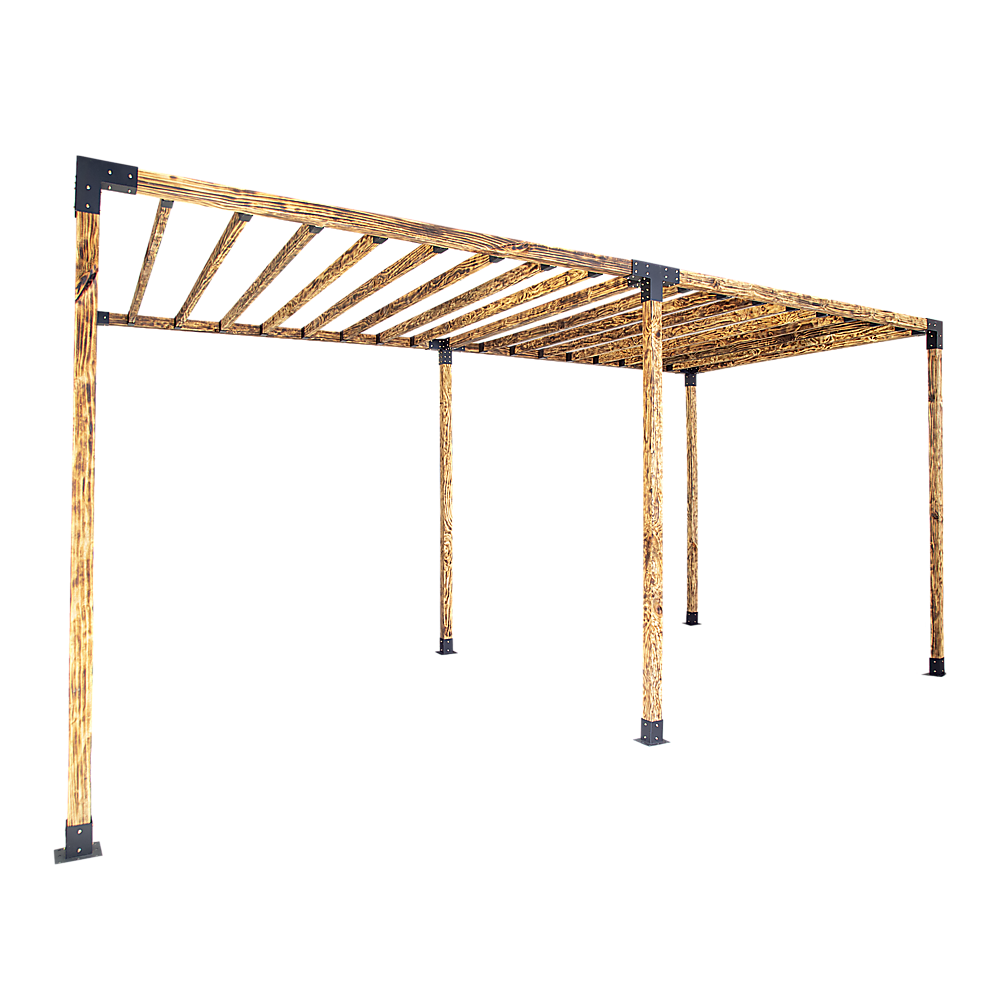 Roof Pergola Gazebo Shed Matte Black Steel Brackets DIY Kits