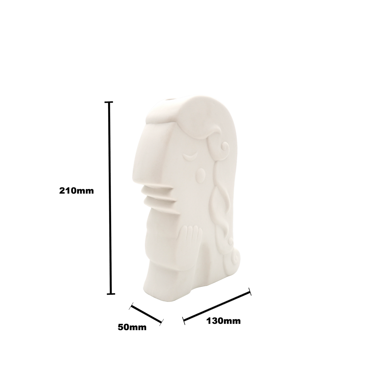 Soie White Ceramic Vase