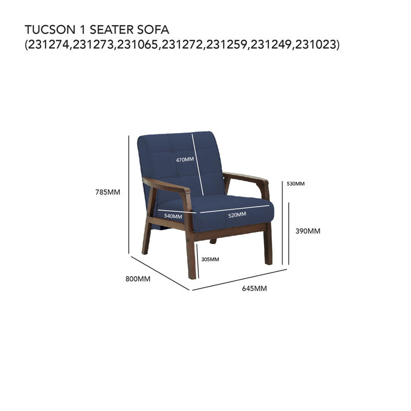 Tucson 1 Seater Sofa Armchair