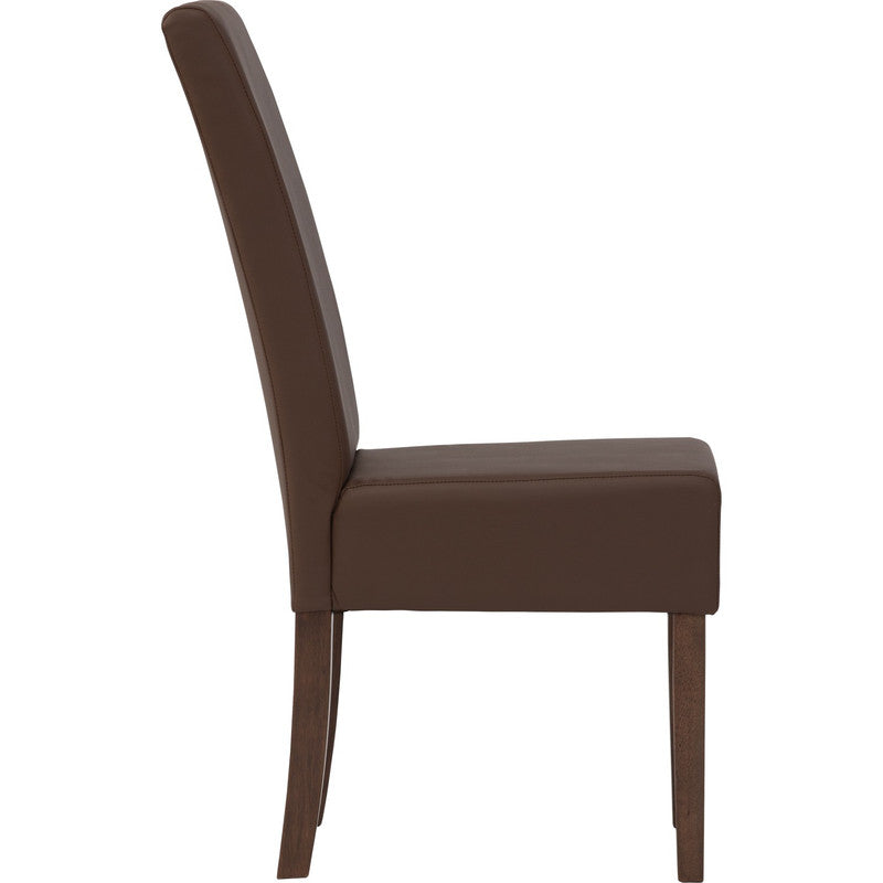 Mesi Dining Chair x2  - Cocoa Legs Mocha Colour Upholstery