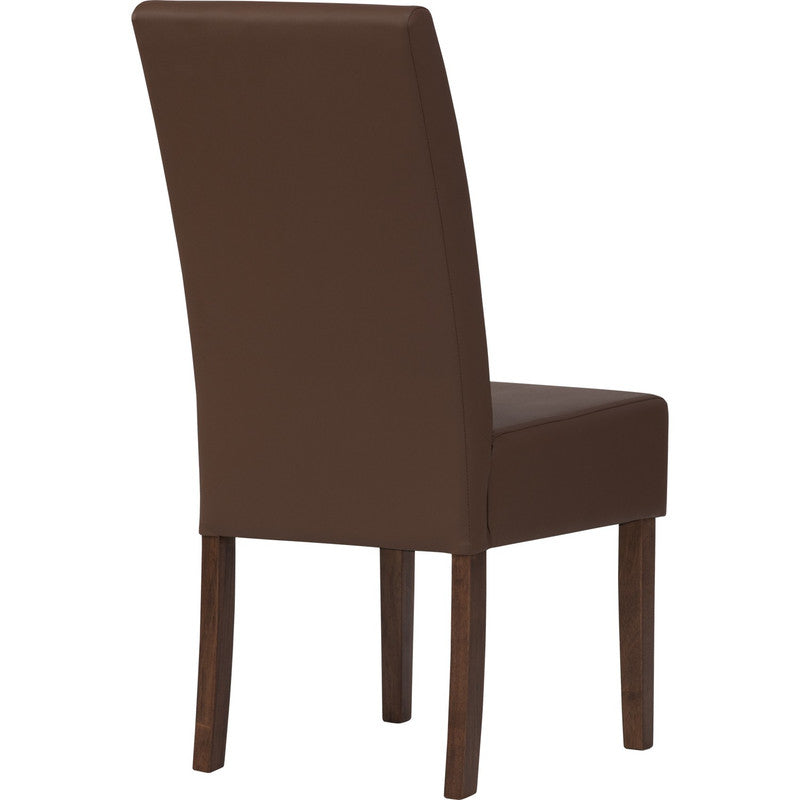 Mesi Dining Chair x2  - Cocoa Legs Mocha Colour Upholstery