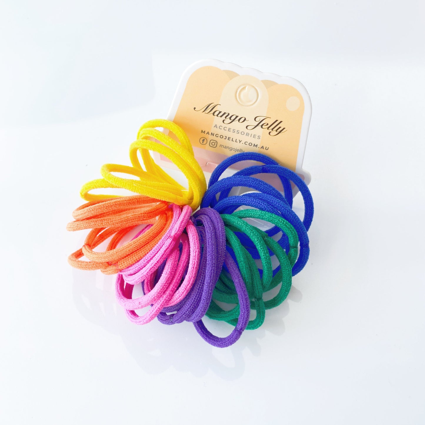 MANGO JELLY Kids Hair Ties (3cm) - Ring Retro - Three Pack