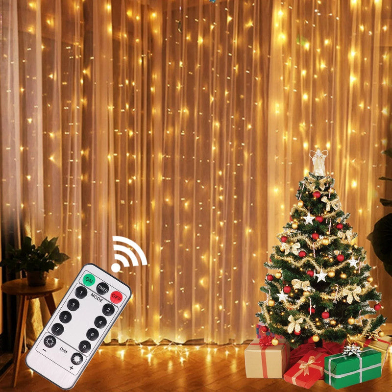 Christmas Lights Curtain Garland