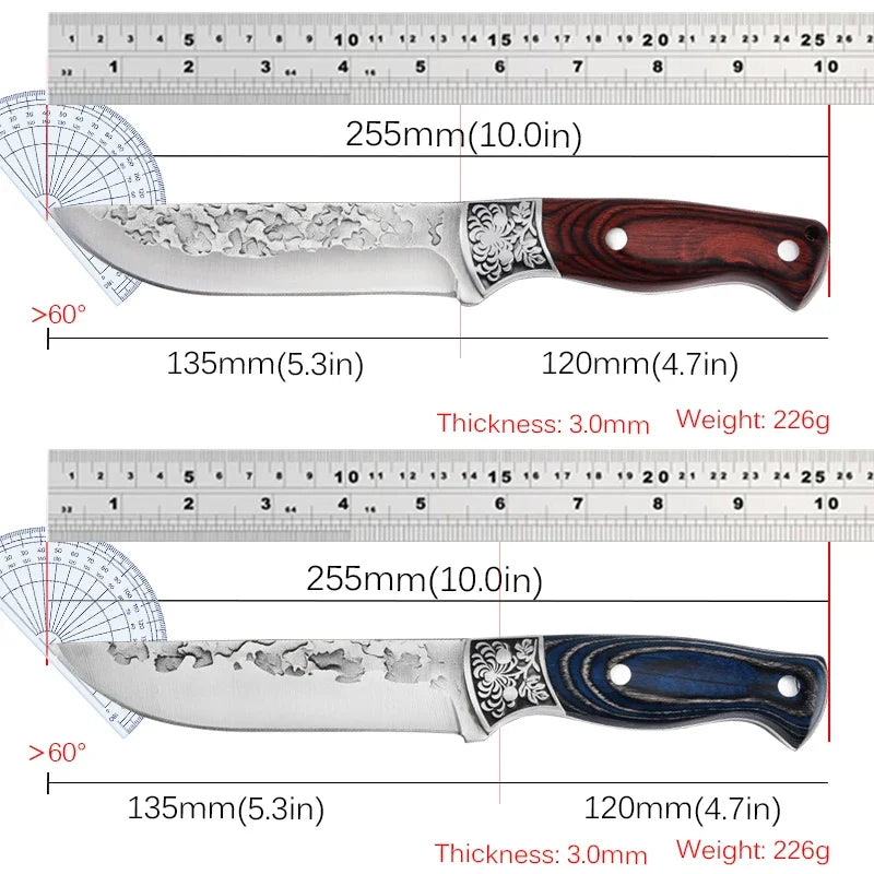 Forged Cleaver Kitchen Chef Knife -  With Cover (2pcs)