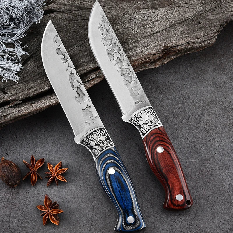 Forged Cleaver Kitchen Chef Knife -  With Cover (2pcs)