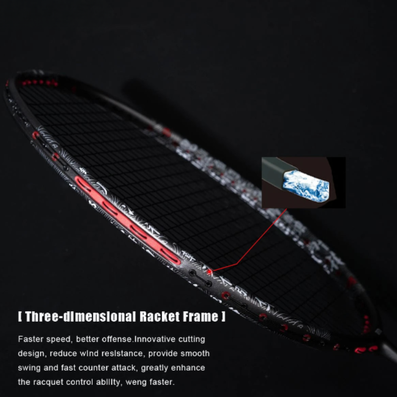 Professional Badminton Racket - Max 35 lbs