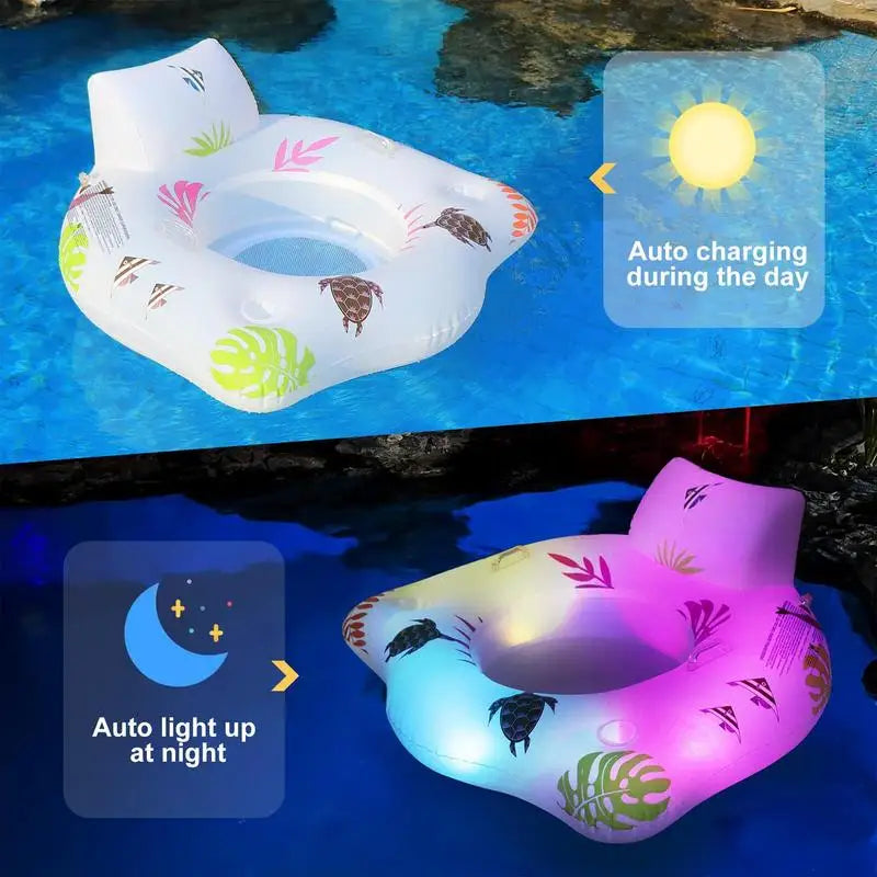 Light-up Inflatable Pool Float Chair