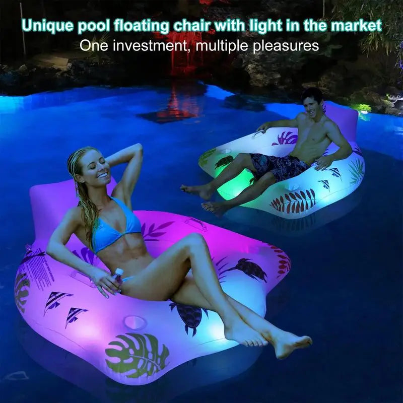 Light-up Inflatable Pool Float Chair