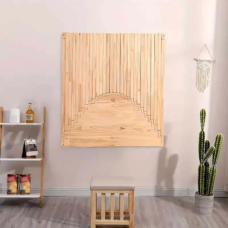 Wooden Folding Table with Creative Hanging Design