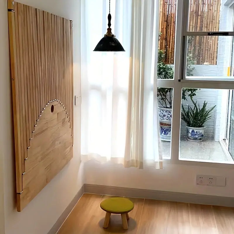 Wooden Folding Table with Creative Hanging Design