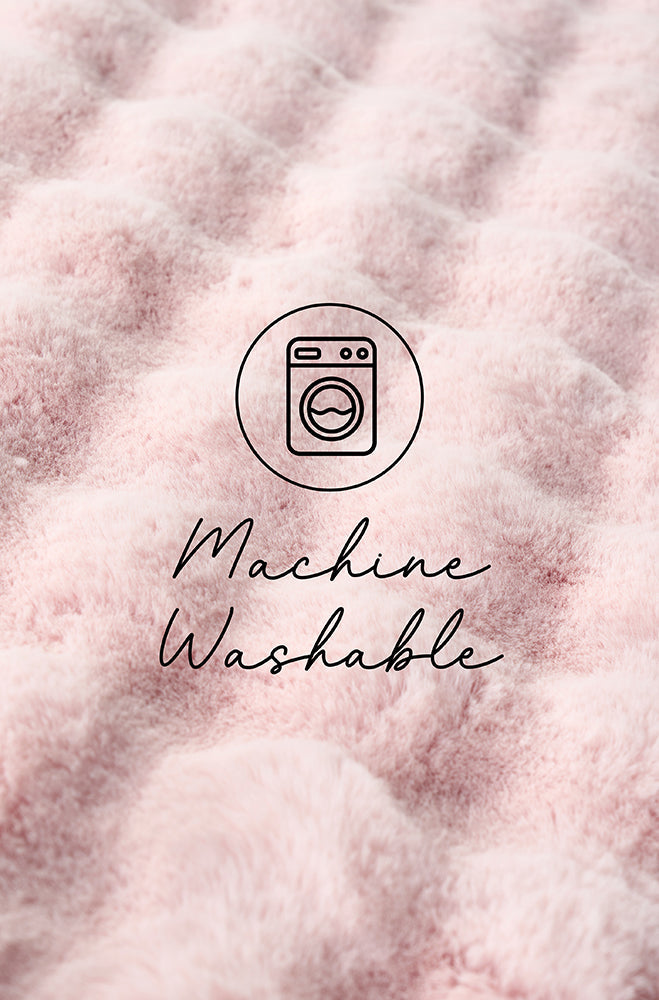 Bubble Washable Rug - Blush 100X100Cm