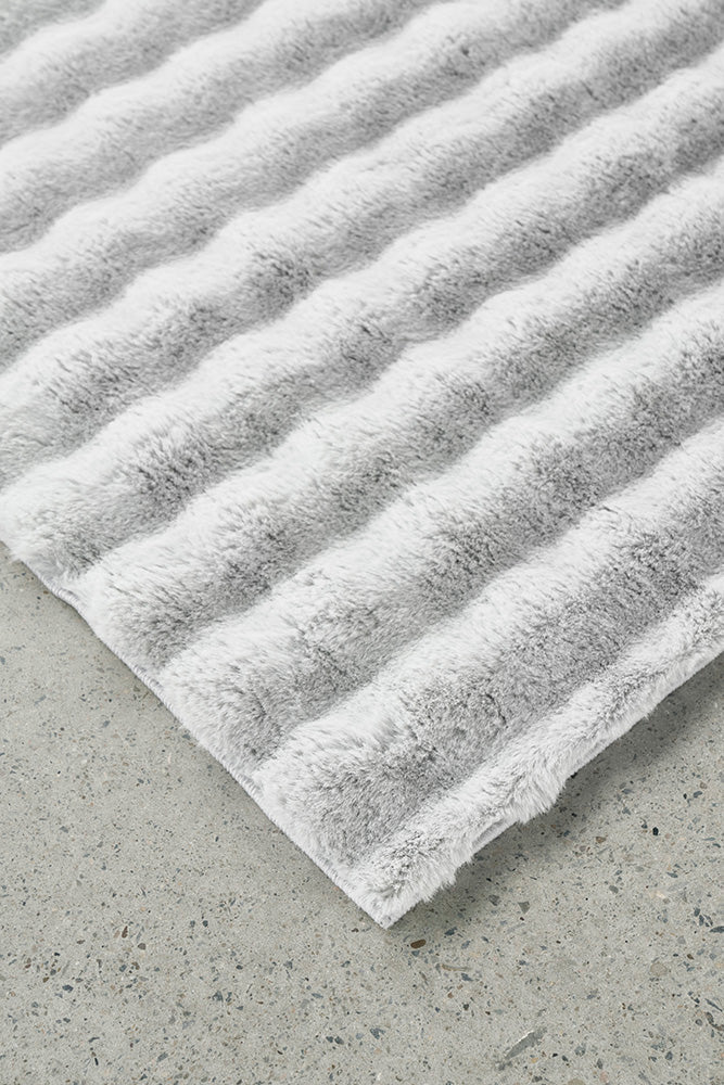 Bubble Washable Rug - Silver 160x100CM