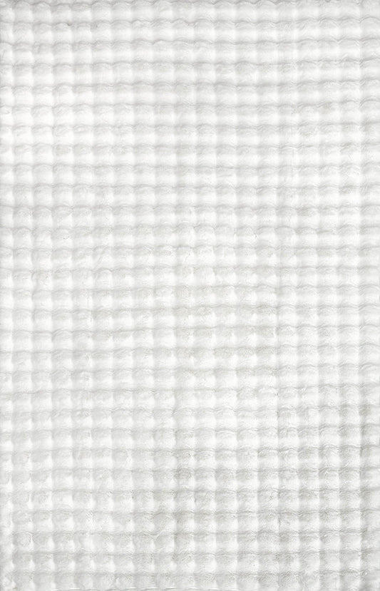 Bubble Washable Rug - White 270X180Cm