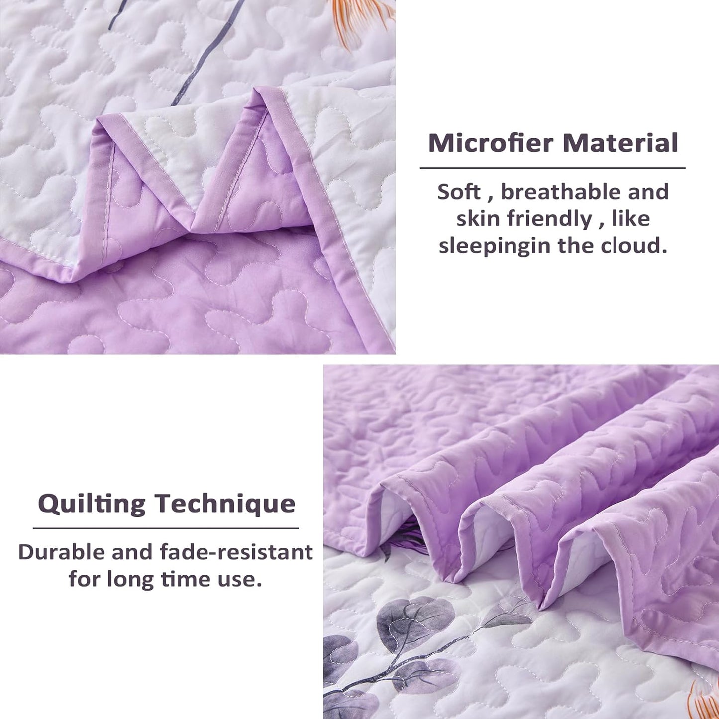 Knit Quilted coverlet and pillowcovers set: Cozy and Textured - Queen size