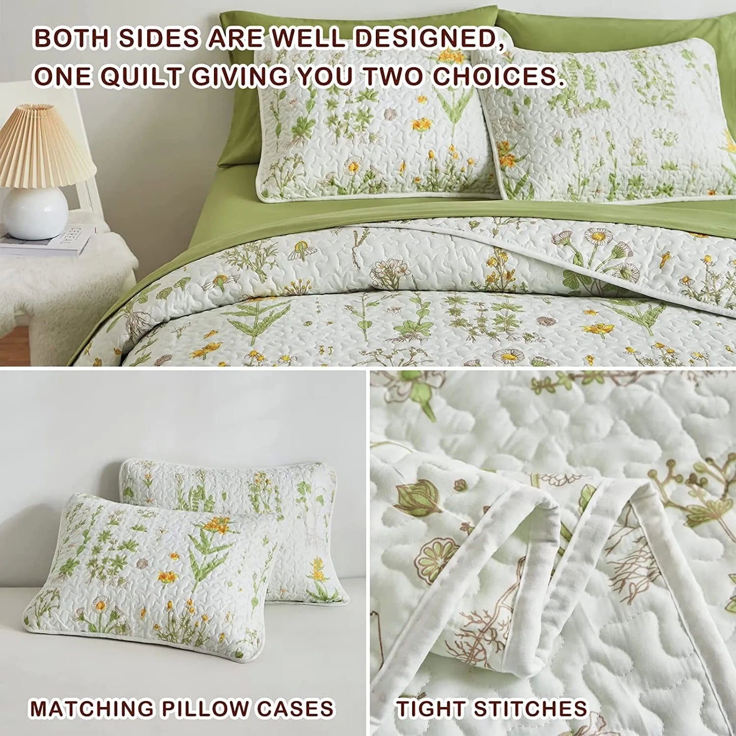 Quilted Coverlet & Pillowcases Set - Artistic Unleash Your Creativity - Queen