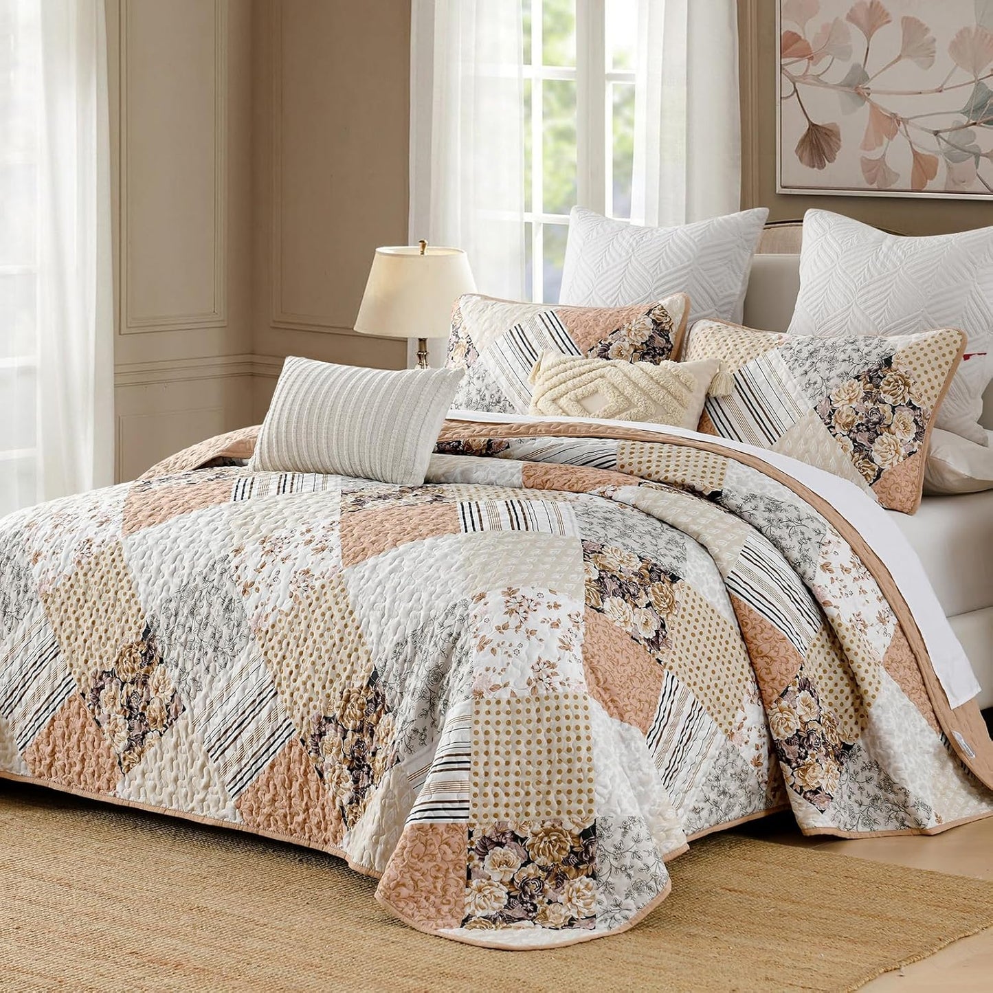 Quilted Bedspread & Pillowcases Set - Transcendent Elevated Comfort - Queen