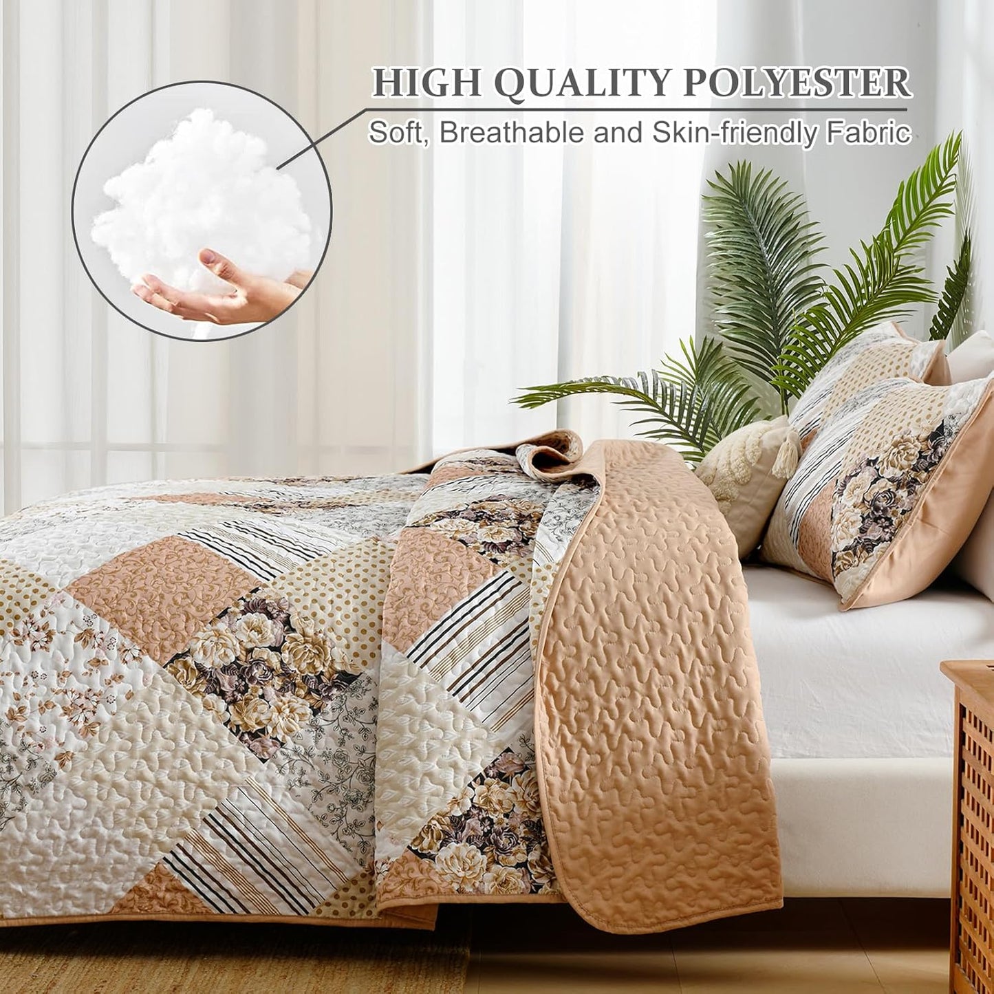 Quilted Bedspread & Pillowcases Set - Transcendent Elevated Comfort - Queen