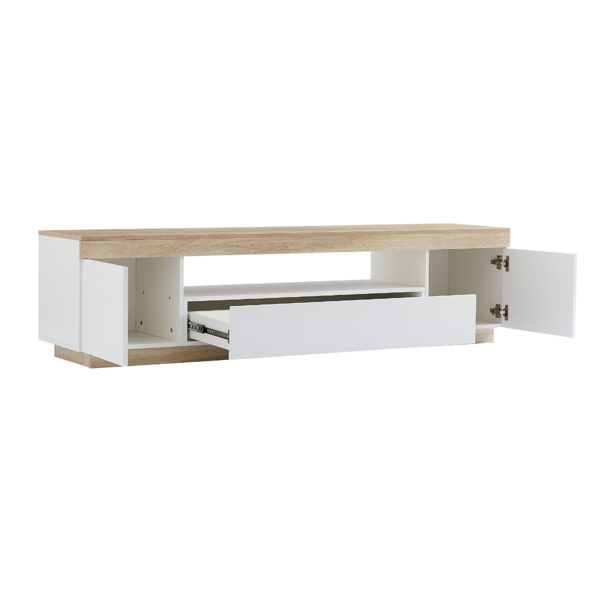 Coastal White Wooden TV Cabinet Entertainment UniT