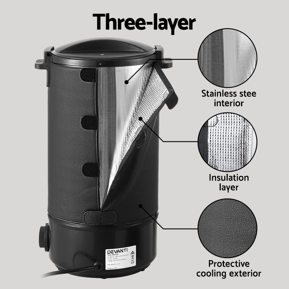 Wax Melter Candle Making 10L 1520W Melting Pot Furnace with Pour Spout for Soap